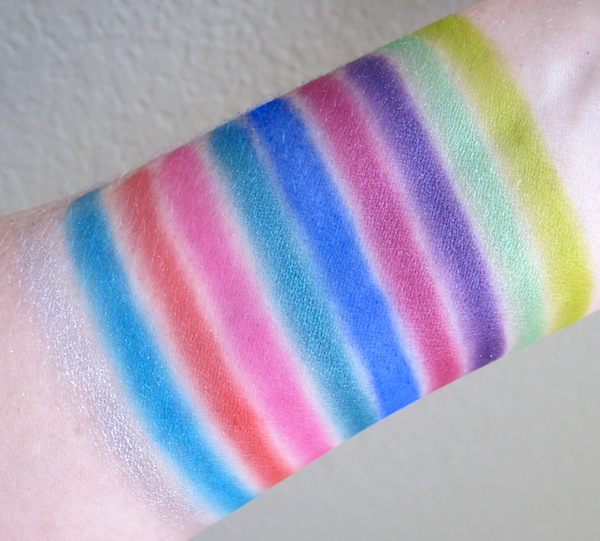 Urban Decay Electric Pressed Pigment Palette Swatches