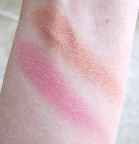 Coastal Scents Forever Blush Sample Duo Swatches in Fresh (top) and Elegant (bottom) 